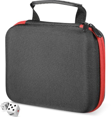 JOINPAYA Würfeltasche zur Aufbewahrung von Würfeln Tragbare und Zwei Fächern mit Reißverschluss aus Synthetischer Faser und Miniaturen für Tabletop und Spielkonventionen