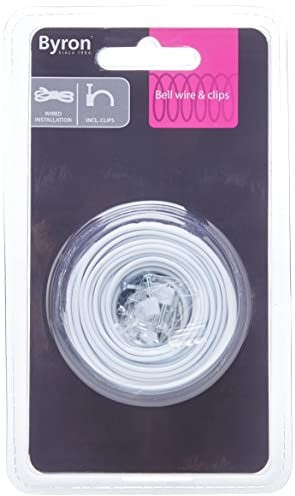 Byron 7200, 9 M Wire for Wired Doorbells, Including Clips