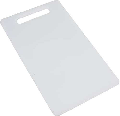 Chef Craft Basic Solid Plastic Cutting Board, 13 x 8 inch, White