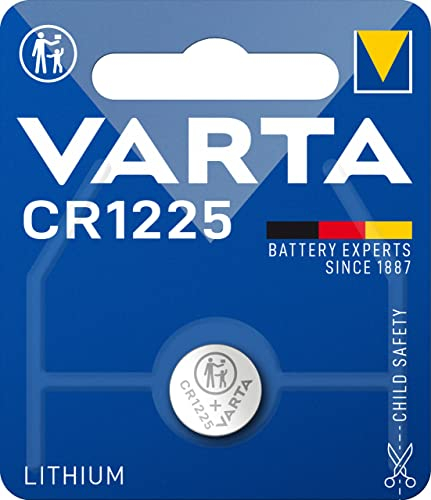 VARTA Batterien Knopfzelle CR1225, 1 Stück, Lithium Coin, 3V, kindersichere Verpackung, für elektronische Kleingeräte - Autoschlüssel, Fernbedienungen, Waagen