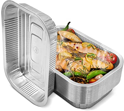 Bacs à grill en aluminium | Parfaits pour Weber | Bols à égouttures en aluminium de haute qualité | Bacs à grillades | 25 pièces