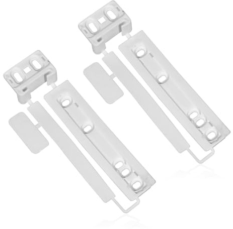 SPARES2GO Door Plastic Mounting Bracket Fixing Slide Kit Compatible with John Lewis Integrated Fridge & Freezer (Pack of 2)