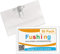 Fushing 50 Stück Namensschilder,90 * 56mm Namensschilder Clip,PVC Transparent Ausweishülle mit Leere Karte