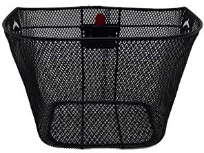 WieWin Fahrradkorb Lenkerkorb engmaschig abnehmbar mit Halterung