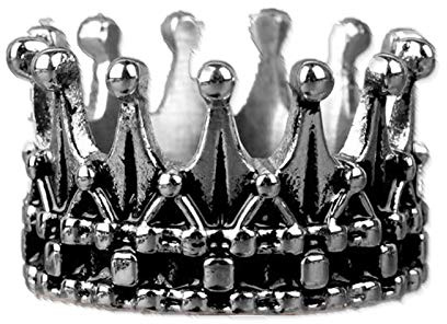LAFATINA Royal Kingdom Crowns Rings for Men Women Stainless Steel King Queen Knight Domineering Bands Ring, Size 10