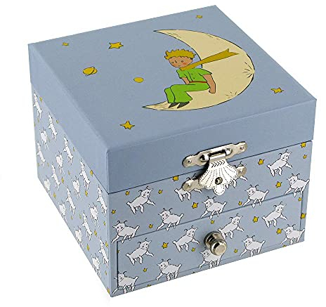 Boîte à musique/boîte à bijoux musicale Trousselier phosphorescente avec le Petit Prince et le renard tourants (Réf: 20-232) - Le beau Danube bleu (Johann Strauss)