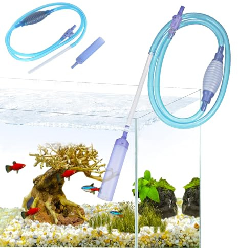 Voarge 1 cambiador de agua para acuario, 2,5 m, altamente eficiente, resistente al desgaste, limpiador de grava para la transferencia de líquidos de agua de acuario