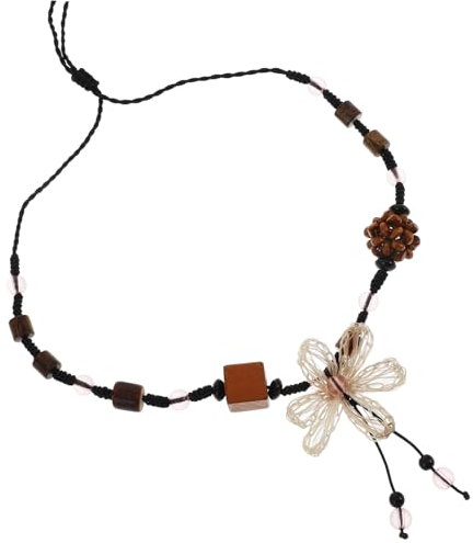 TENDYCOCO Halskette Mit Kreis- Mehrlagige Perlenkette Choker-halskette Für Damen Blumenschmuck Im Boho-stil