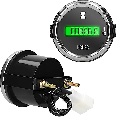 Timräknare Mätare 52mm Motor Timräknare LED Digital Bil Timer 12/24V Underhållsintervall Påminnelse för Bil Lastbil Marin Båt Timräknare