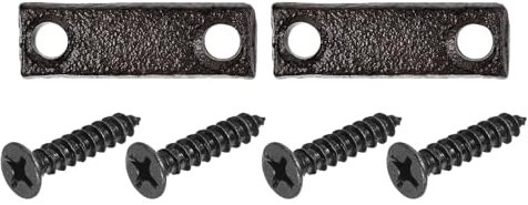 sourcing map Lettre d'adresse de maison, 3,5 cm en fonte vintage, panneau de barre horizontale, lettres extérieures pour maison, rue, bureau, boîte aux lettres, noir