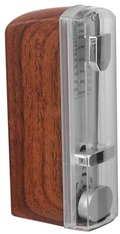 Hemobllo Mechanisches Metronom, Universal Mini Metronom für Klaviere Gitarre Trommel Bass Geigen Saxophon Ukulele Holz Farbe