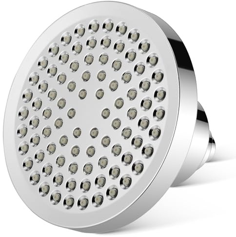 HYTROVE Soffione Doccia Filtrante Strati ad Alta Pressione per Acqua Dura Testa Doccia Purificante Rimovibile in Argento Migliora e Capelli con Filtro Cloro Integrato