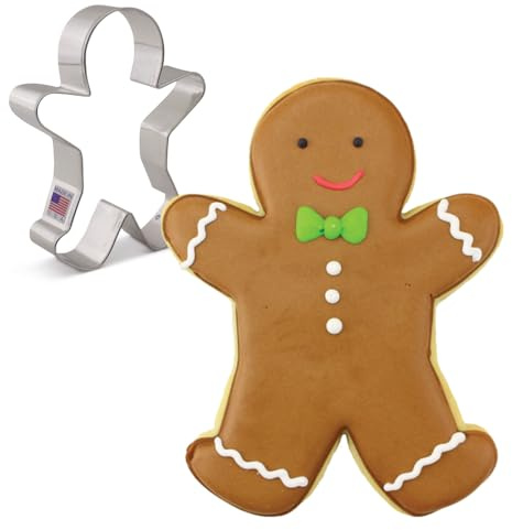 Ann Clark Lebkuchenmann-Ausstecher groß für Weckmännern, Stutenkerlen, 13,34 cm Ausstechformen Weihnachten
