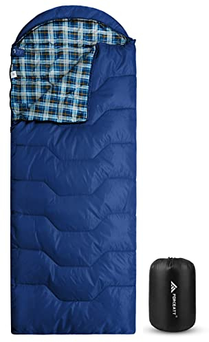 Forceatt Schlafsack, 3 bis 4 Jahreszeiten Deckenschlafsack Schlafsack für Camping, Reisen und Outdoor-Aktivitäten, Erwachsene und Jugendliche in 10 ℃ bis 25 ℃, Wasserdichter-Leicht-Warm-Atmungsaktiv.