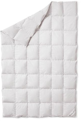 Koru Style Superior Daunen Bettdecke 135x200 cm – 90% Landdaunen / 10% Federn – Ganzjahresdecke – Made in Germany – Wärmeklasse 2 (Medium)