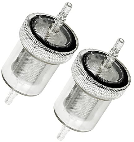 2Pcs Diesel in-Line Fuel Filter Kit for Webasto Eberspacher 4mm ID fuel hose Air Heater Diesel Kit Transparent Diesel Fuel Filter 77mm