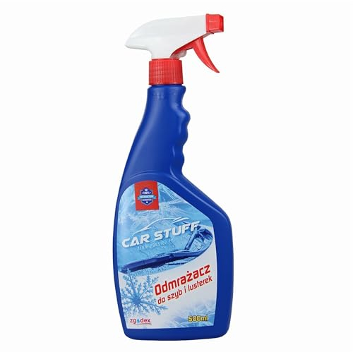 Zgodex Scheibenenteiser 500 ml, Scheibenentfroster für Auto, Entfroster für Scheiben, Spiegel & Schlösser, Scheibenfrostschutz ohne Kratzer, Sprühflasche, Enteiserspray, Autoscheibenentfroster
