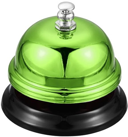 sourcing map Desk Bell 65mm(2.56) Dinner Bell Green | for Restaurants,Service