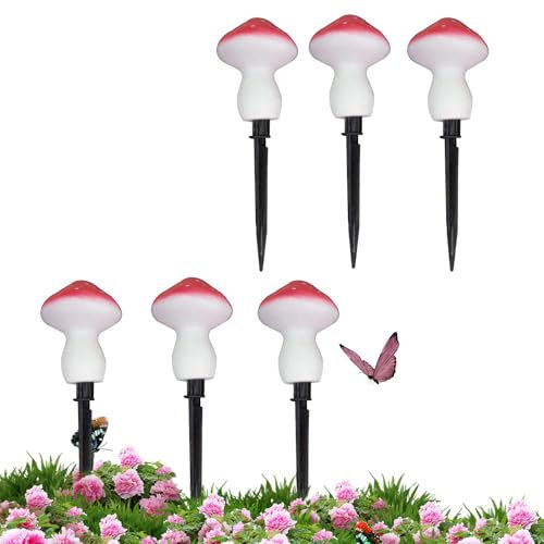 Quzente Luces Solares De Jardín Con Forma De Seta, Luz Solar LED Para Exteriores, Decoración De Luz De Paisaje Al Aire Libre Impermeable, Para Jardín Césped Decoración De Fiesta De Boda