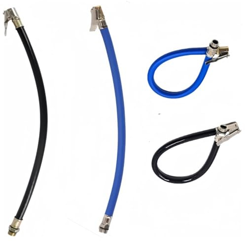 FTXanty 2 Stück Reifenfüller Schlauch Ventilverlängerung Adapter Motorrad Fahrrad Gummischlauch Reifenfüller Reifen Reifenfüllschlauch Air Rohr für alle Reifen mit Standardventilen Pumpe