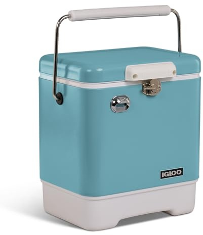 IGLOO Legacy 20 Edelstahl‑Kühlbox 19L (Mintgrün) – robuste Premium‑Isolierbox mit integriertem Flaschenöffner – langlebige Outdoor‑Kühlbox für Camping, Strand, Garten & Events