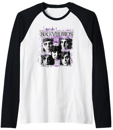 Official Black Veil Brides Vintage Retro Band Photo Raglan Baseball Tee
