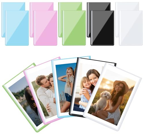 YOUNGSAY 15 Pcs Cadre Photo Magnetique Frigo, 9,3 x 6,3cm Porte Photo Magnetique, Réutilisable Cadre Photo Magnetique Mini pour Photos et Cartes Postales (5 Couleurs)