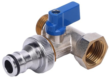 Fafeicy Valvola a Sfera a Quarto di in Ottone Valvola di Arresto Angolare G1/2 Pollici DN15 Filettatura Maschio Femmina NPT 3/8 Pollici per Frigo Macchina per Ghiaccio RO Sistemi di