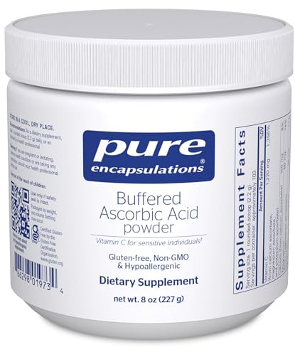 Pure Encapsulations Buffered Ascorbic Acid Powder | Vitamin C Supplement for Sensitive Individuals | 8 Ounces