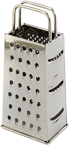 Kela 19065 Vier-Kant-Reibe Profi, Edelstahl, Silber, 21,5 x 9 x 3 cm