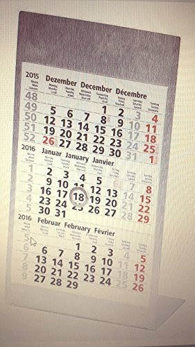 Edelstahl Tischkalender Kalender 2019/2020