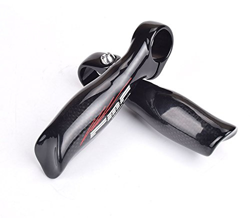 UPANBIKE Fahrrad Lenker Ende Kohlefaser Lenkerhörnchen Sicherheit Aluminiumlegierung Griffe 22.2mm,Glänzend