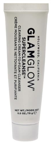 Glamglow Supercleanse Clearing Cream to Foam Cleanser Face Treatment Travel Size 15g & Cosmetic Headband