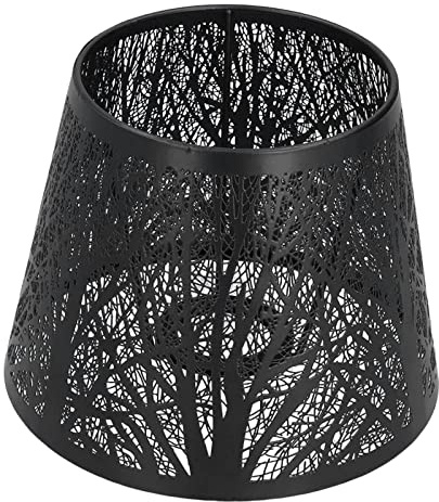 MagiDeal Abat-Jour avec Motif d'arbres Abat-Jour pour Lampe de Table Lampadaire Bureau, Noir