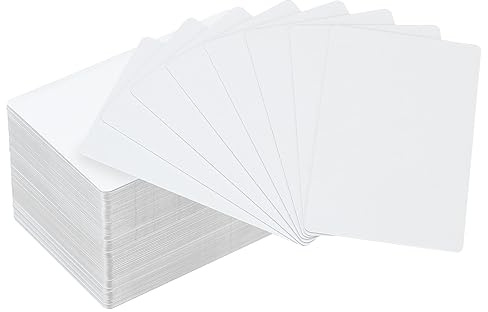 PATIKIL 200 Pcs Sublimación Metal Visita Tarjetas En Blanco, 0,45mm Grosor 3,4x2,1 pulgadas Aluminio Imprimible Nombre Tarjeta para Personalizado Bricolaje Impresión, Blanco