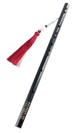 Vctitil Flauta de bambú tradicional china, Dizi transversal, accesorio de cosplay Mo Dao Zu Shi, instrumento musical de viento de madera para principiantes, llave C D E F G (F-45 cm)