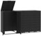 vidaXL Mülltonnenbox für 3 Tonnen Schwarz 207x79x117 cm Stahl, Box Mülltonnen, Garten Mülltonnenbox, Verkleidung Mülltonnen, Outdoor Mülltonnenbox