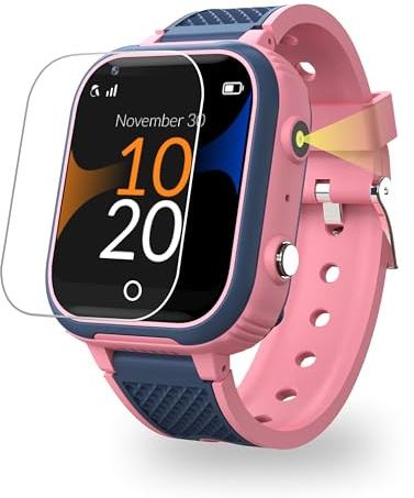 Robin K1 · Reloj Inteligente Teléfono GPS para Niños | Llamadas Seguras, Chat, SOS, Modo Clase, Batería 2-3 Días, Linterna, Podómetro, App Familiar Robin, Sin Juegos ni Redes Sociales (Sin SIM, Rosa)