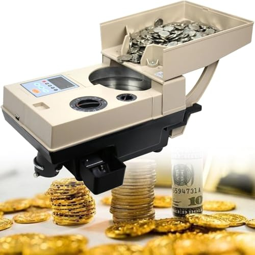 Contatore di monete, contatore token, contatore di monete compatto e portatile, contatore di monete internazionali, velocità di 1200 monete/min