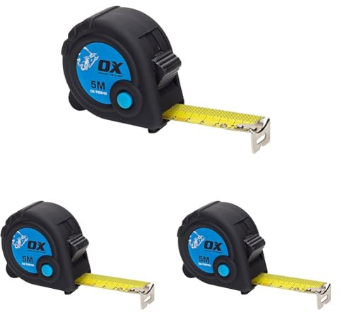 OX Comercio 5M Cinta Métrico Solo (Paquete de 3)