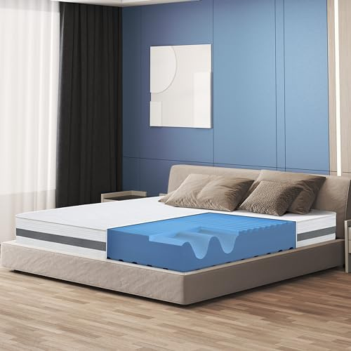Materasso Matrimoniale Francese Ortopedico in Memory Antibatterico | Rivestimento 3D Air in Fibra Ipoallergenica ed Antiacaro | 7 Zone Differenziate Termosensibili | Altezza 20 cm Reali | 140 x 200