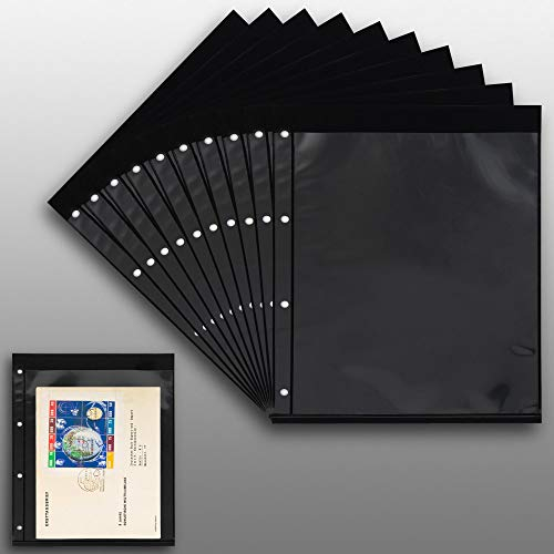 20 Prophila Einsteckseiten 1zeilig, auf 10 doppelseitigen, schwarzen Einsteckblättern