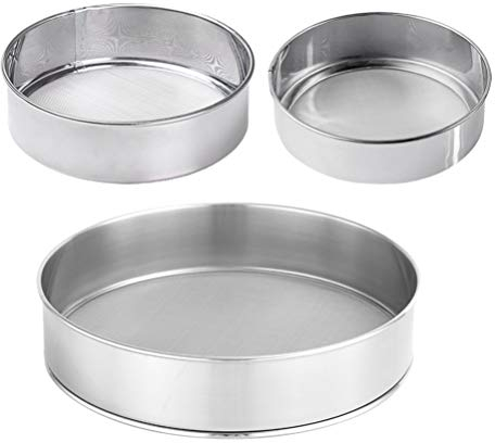 DOITOOL setaccio per farina in Acciaio Inox, Setaccio per Setaccio da 15 cm, 20 cm and 25 cm