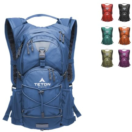 Teton Oasis Hydration Backpack – Lightweight Water Pack with Bladder for Hiking, Running, Cycling, Biking – 18L/22L Sizes – Sewn-in Rain Cover – Fits Men and Women