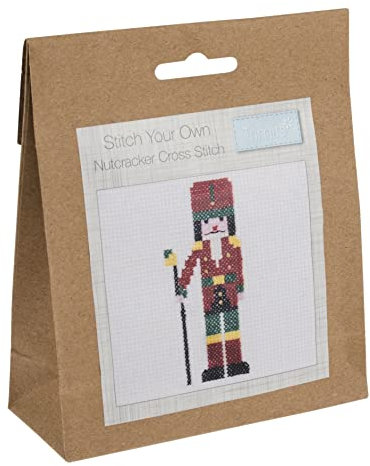 Trimits Mini Counted Cross Stitch Kits, 13 x 13cm (5 x 5in), Nutcracker