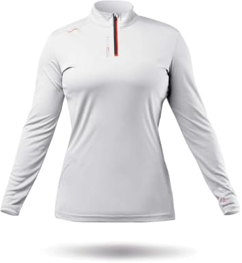 Dysmarina Plastic Nuevo 2024-UVActive 1/4 Zip L/S Top Wht w-S, 70279 Other, Multicoloured, One Size