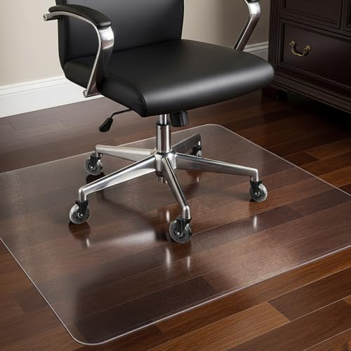 COSYLAND Protector de Suelo para Silla con Ruedas, Alfombra Transparente con Textura Antiarrayado 120 x 150 cm, Tapete de PVC para Silla de Oficina, Parquet, Escritorio o Gaming