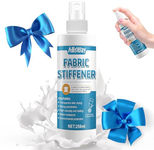 Indurente per Tessuti, Spray Indurente per Tessuti, Indurente Tessuto Adatto per Cotone, Lana, Denim, Lino,Seta, Impermeabile Irrigidimento Rapido-250ML