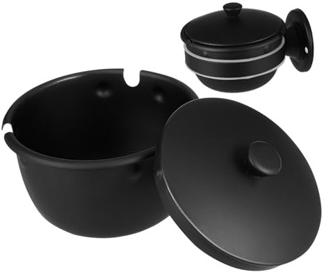 Ciieeo Wandmontierter Aschenbecher für und Außenbereich mit Deckel Modern und Robust für Badezimmer Hotel und Büro