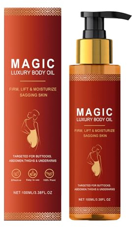 KOAHDE Lyxig magisk kroppsolja, fuktgivande och mjukgörande oljevård, förbättrar elasticiteten för alla hudtyper, hudolja med fuktgivande effekt, 100 ml, 1 st
